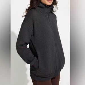 Mondetta Heather Gray Full Zip Fleece Sweater size Medium